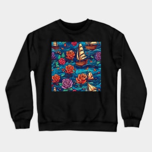 Sailing boats pattern Crewneck Sweatshirt